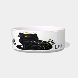 Tigela Constelação Mística de Gato Preto Celestial