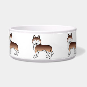 Tigela Copper Siberian Husky Cute Cartoon Dogl