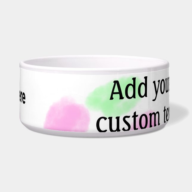 Tigela Cor d'água do pi vermelho simples adicione seu tex (Frente)