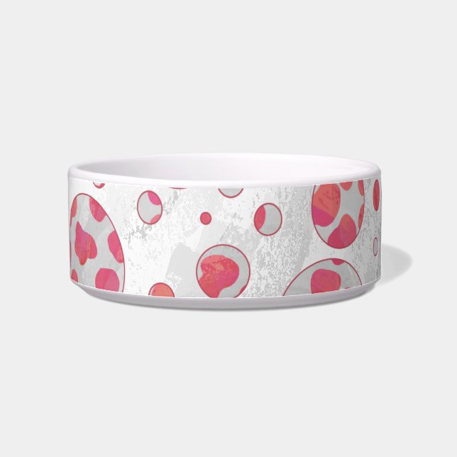 Tigela Cor-de-rosa e branco dalmáticos bolinhas (Direita)
