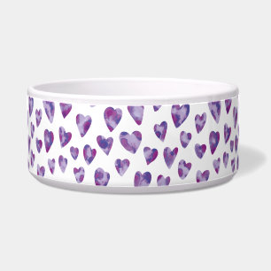 Tigela Coração de Aquarela Roxo