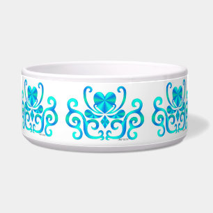 Tigela Coração e lírio do arco-íris dos ornamento