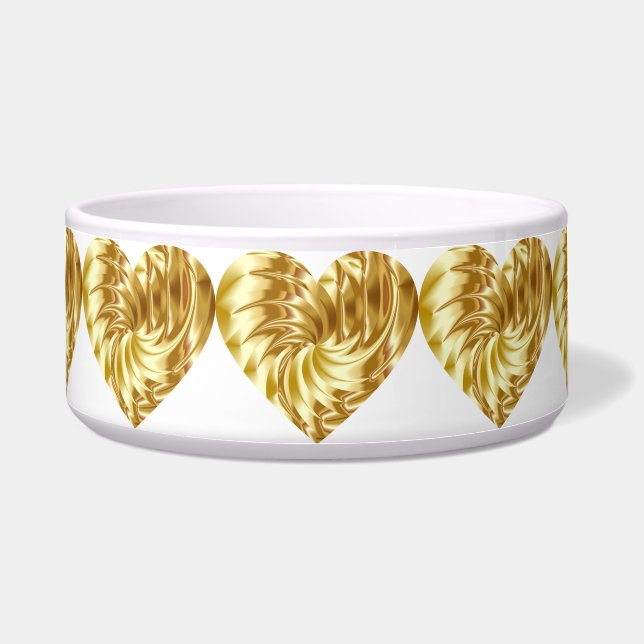 Tigela Coração ouro (Dourada forma de amor) (Frente)