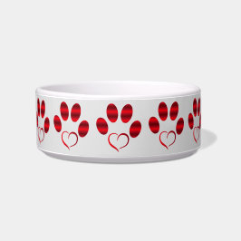Tigela Coração Vermelho Pata