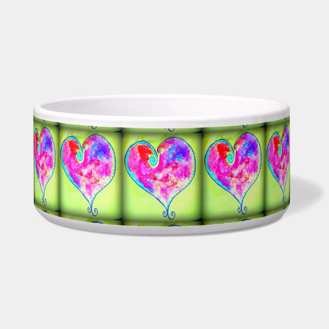 Tigela corações cor-de-rosa (Frente)