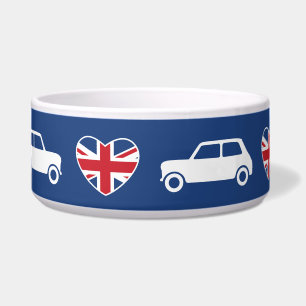 Tigela Corações Mini Cooper Britânicos - Azul