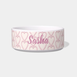 Tigela Corações Rosa Pálidos