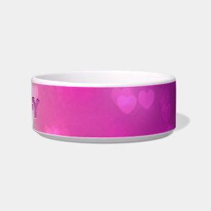Tigela Corações vermelhos e cor-de-rosa personalizados