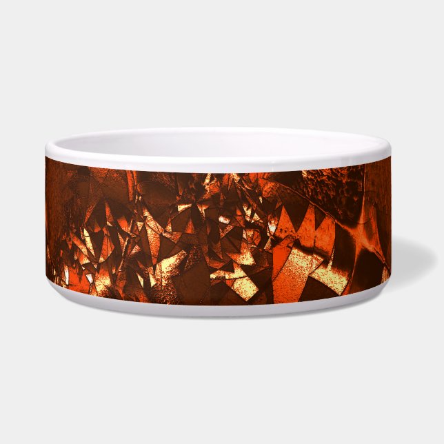 Tigela Coral brilhante e acastanhado (Frente)