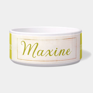 Tigela Cores do Ouro bonito Nome da Pet Bowl Cerâmica
