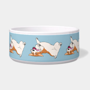 Tigela Corgi de riso de cabeça para baixo