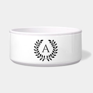 Tigela Coroa de Louro Decorativa Com Monograma Personaliz