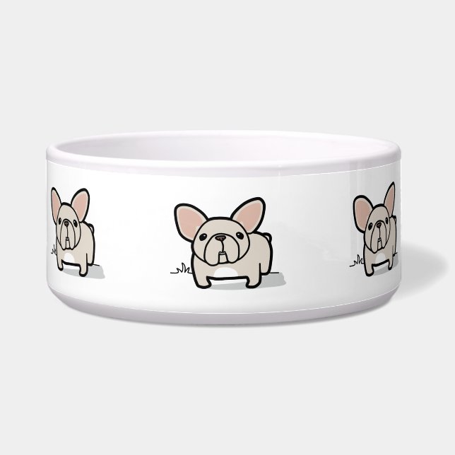Tigela Cream Frenchie (Frente)