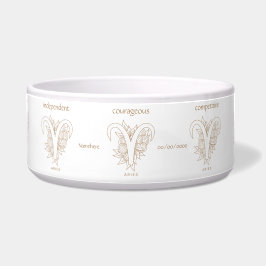 Tigela Crie o seu próprio Elegante Dourado e branco Aries