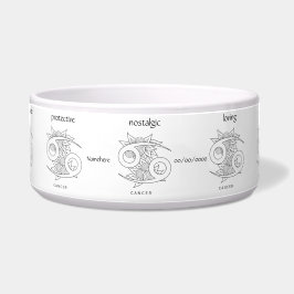 Tigela Crie seu próprio Cancer preto e branco legante