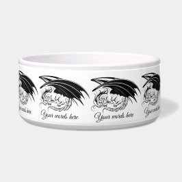 Tigela Crie seu próprio Dragão Negro Reclinado