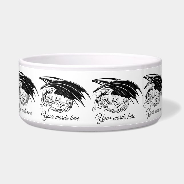 Tigela Crie seu próprio Dragão Negro Reclinado (Direita)