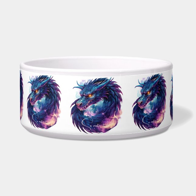 Tigela Crie Seu Próprio Dragão Roxo Místico (Frente)