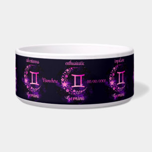 Tigela Crie seu próprio Gemini Celestial Roxo Zodiac