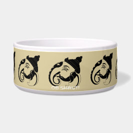 Tigela Crie Seu Próprio Perfil Ganesh Preto e Dourado