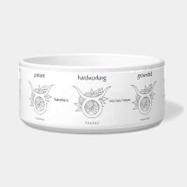 Tigela Crie seu próprio Touro Negro e Branco Elegante