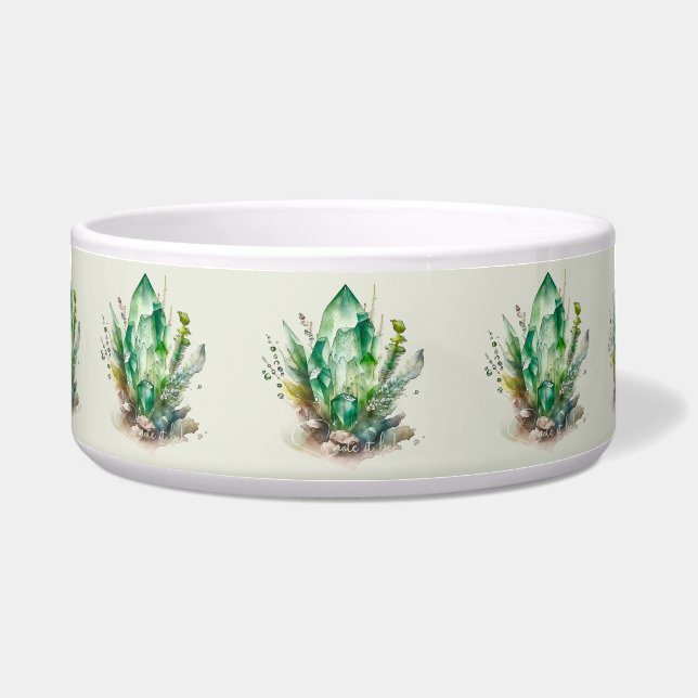 Tigela Crie seus próprios cristais verdes esmeraldos (Frente)