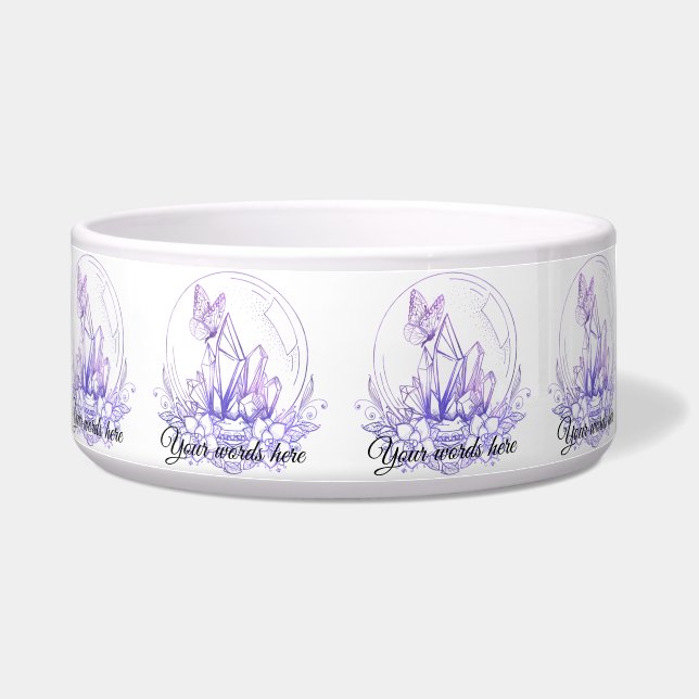 Tigela Crie Sua Própria Bola De Cristal Roxo E Flores (Direita)