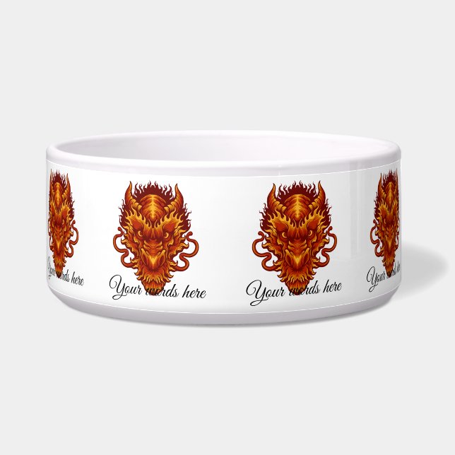 Tigela Crie sua própria cabeça do dragão de incêndio (Direita)
