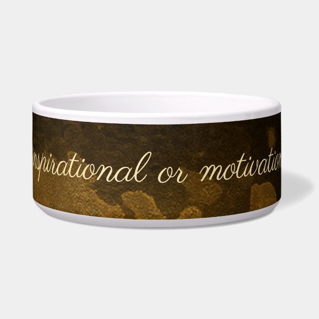 Tigela Crie Sua Própria Citação De Poeira De Fada Dourada (Frente)