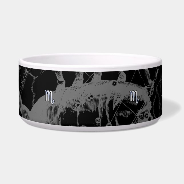 Tigela Cromo como Scorpio Zodiac Símbolo em Hevélio (Frente)