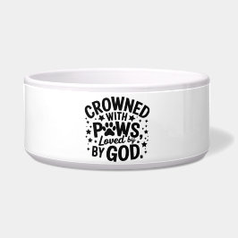 Tigela Crowned Com Patas Adoradas Por Deus Cão Bowl