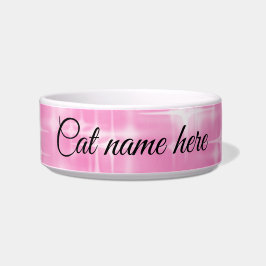 Tigela Custom Cat Bowl – Pink Starry Pattern with Name