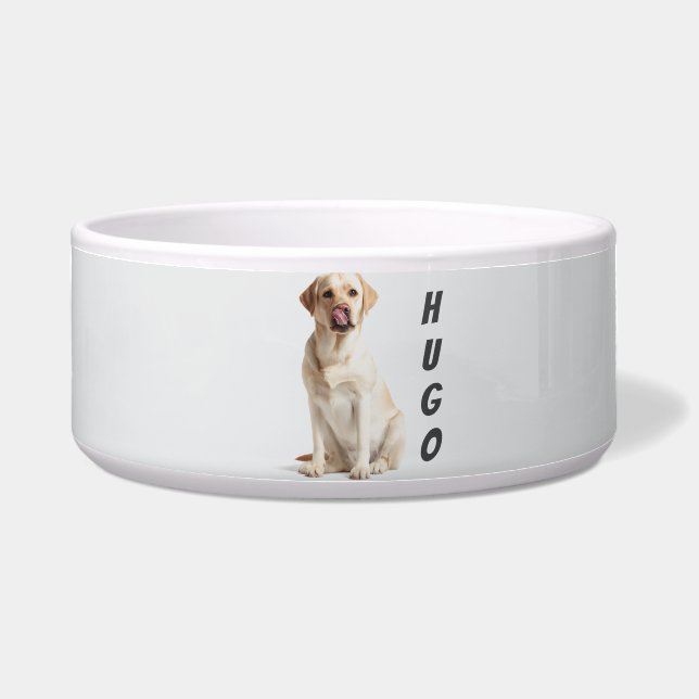 Tigela Custom Pet Bowl – Add Your Pet’s Name & Picture (Frente)