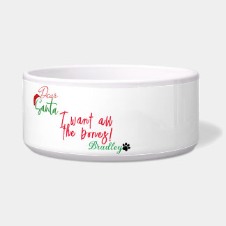 Tigela Custom Pet Name Food Bowl - Christmas Pet Gift