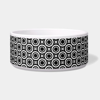 Tigela Cute black white zigzag circles pattern