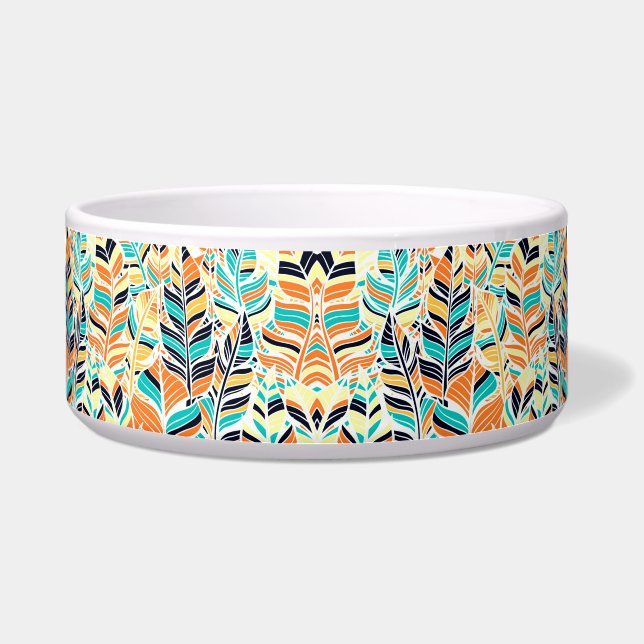 Tigela Cute colorful boho leaves pattern (Frente)