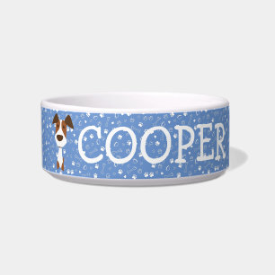 Tigela Cute Jack Russell Terrier Dog Personalizável Bo