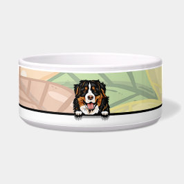 Tigela Cute Peeking Bernese, comida ou bebida