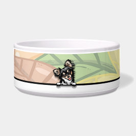 Tigela Cute Peeking Chihuahua, comida ou bebida
