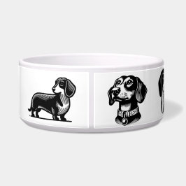 Tigela Dachshund com NAME Bowls