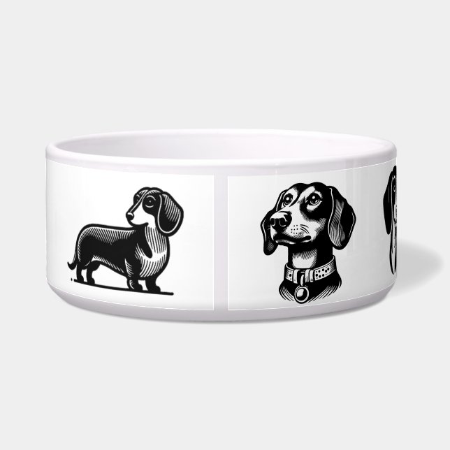 Tigela Dachshund com NAME Bowls (Traseira)