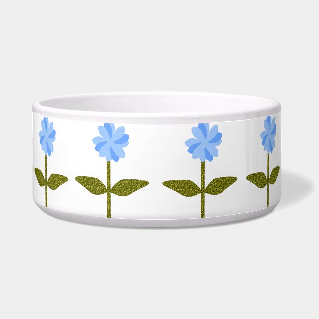 Tigela Daisy Flower Blue Dog Bowl (Frente)