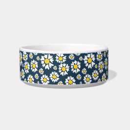 Tigela Daisy Pattern, Floral Pattern, White Daisies