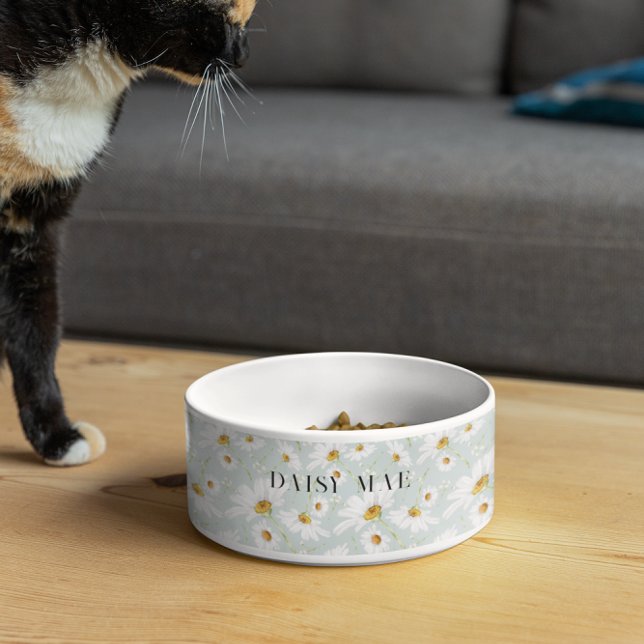 Tigela Daisy Wildflower Floral | Monograma Bowl (Criador carregado)