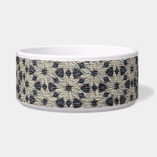 Tigela Daisys Blue Faux Burlap