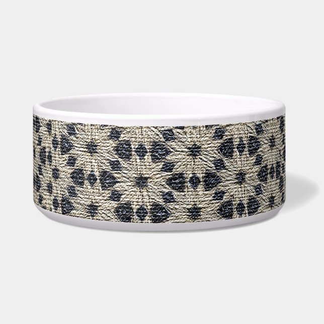 Tigela Daisys Blue Faux Burlap (Frente)