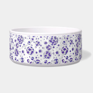 Tigela Dalmaciana Purple e Bolinhas Branca