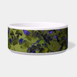 Tigela Dark Hops Leaves Abstract Art Food Pet