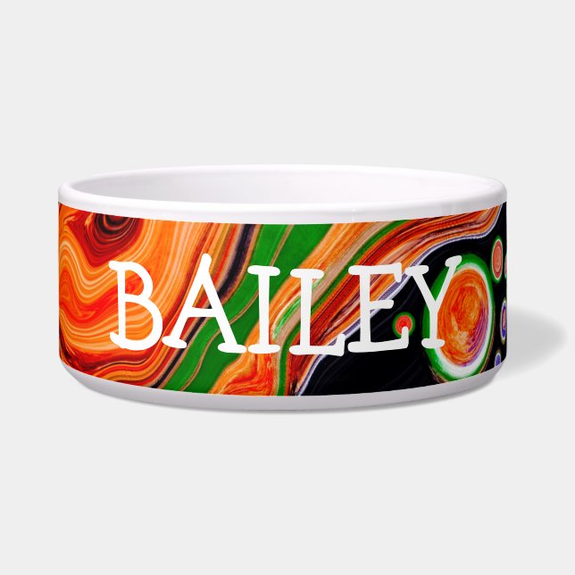 Tigela de Abstrato Fluid de Arte Personalizada Col (Frente)