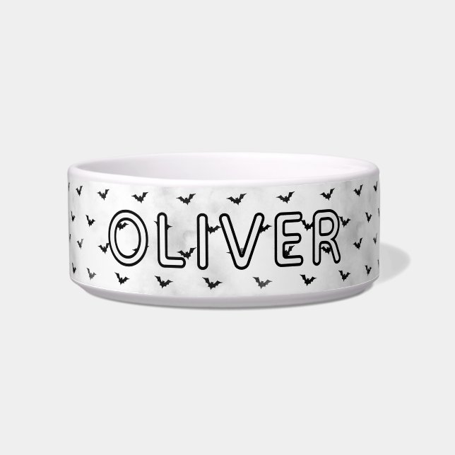 Tigela de Alimentação para Gatos de Halloween com  (Frente)